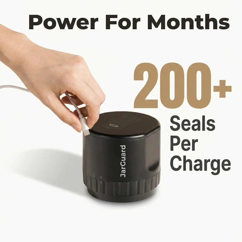 JarGuard™ - Cordless Mason Jar Vacuum Sealer Kit