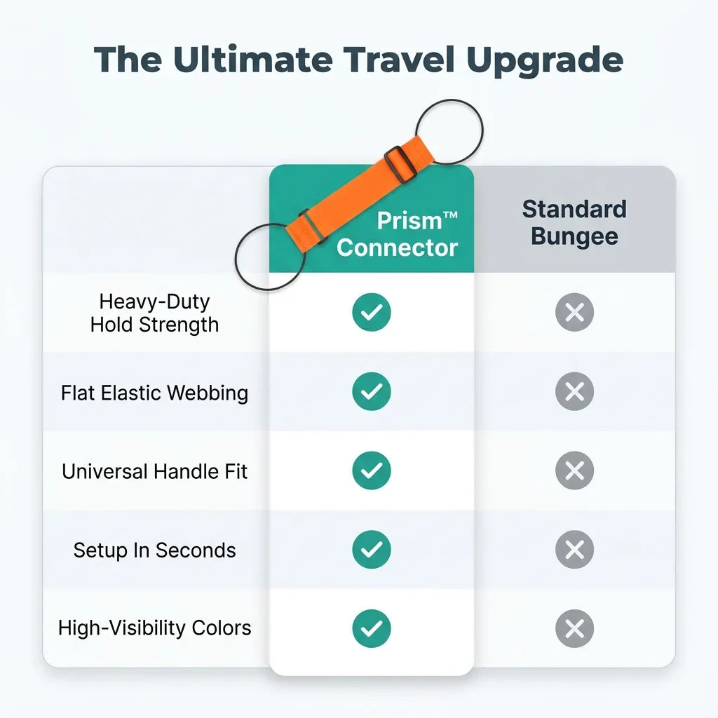 Adjustable Luggage Connector - Hands-Free Luggage Strap