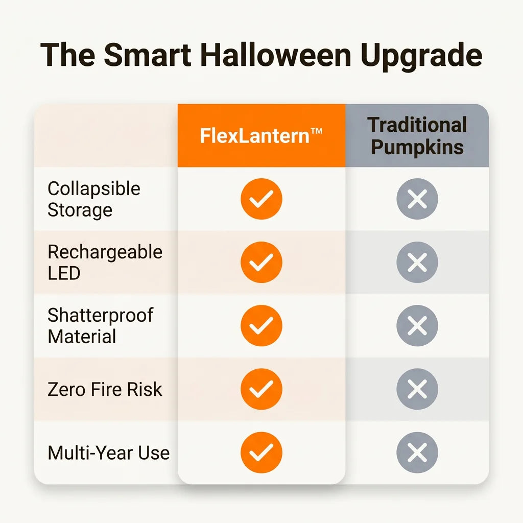 FlexLantern™ - Collapsible Jack-O-Lantern