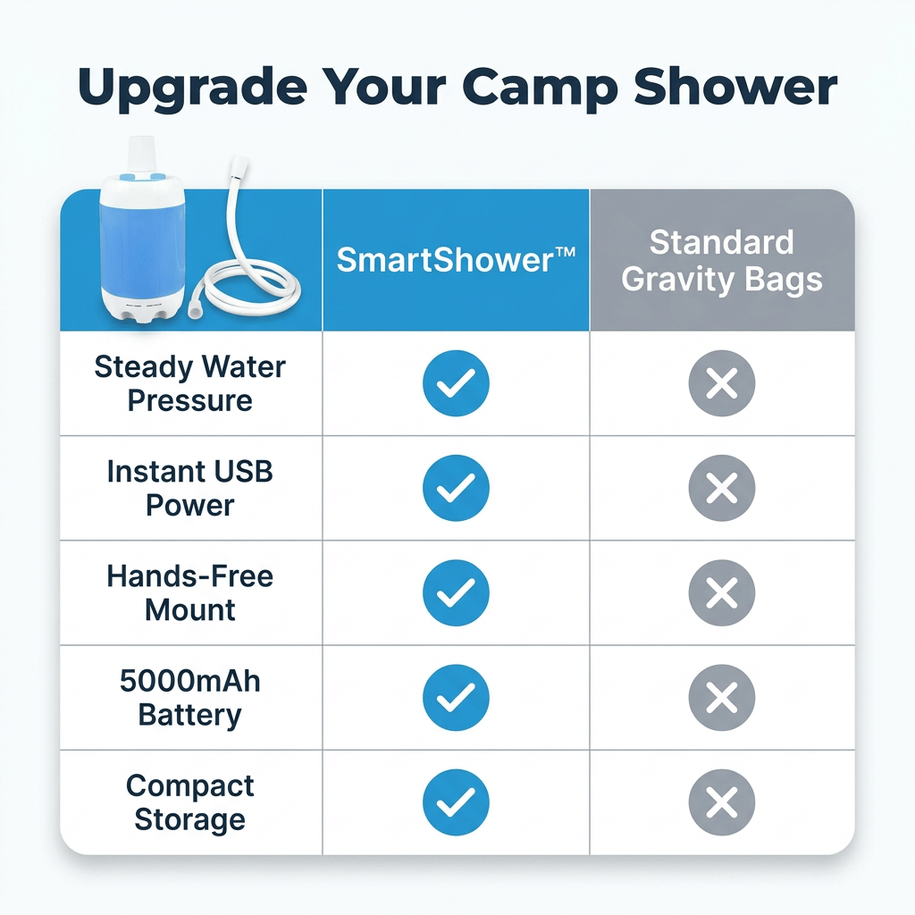 SmartShower™ - Portable outdoor shower