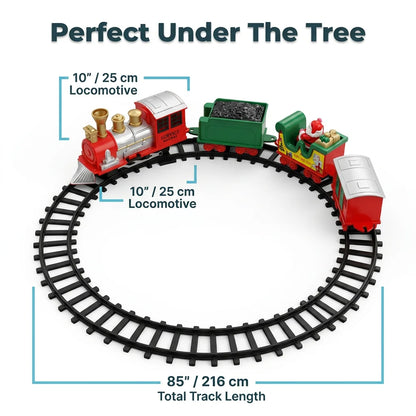 SantaRail™ - Festive Christmas Toy Train Set for Holiday Play