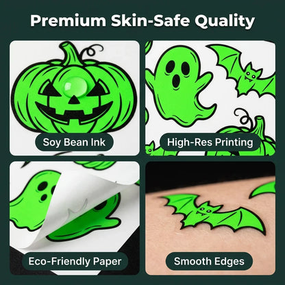 NeonArt™ - Glow-in-the-Dark Halloween Tattoo Stickers