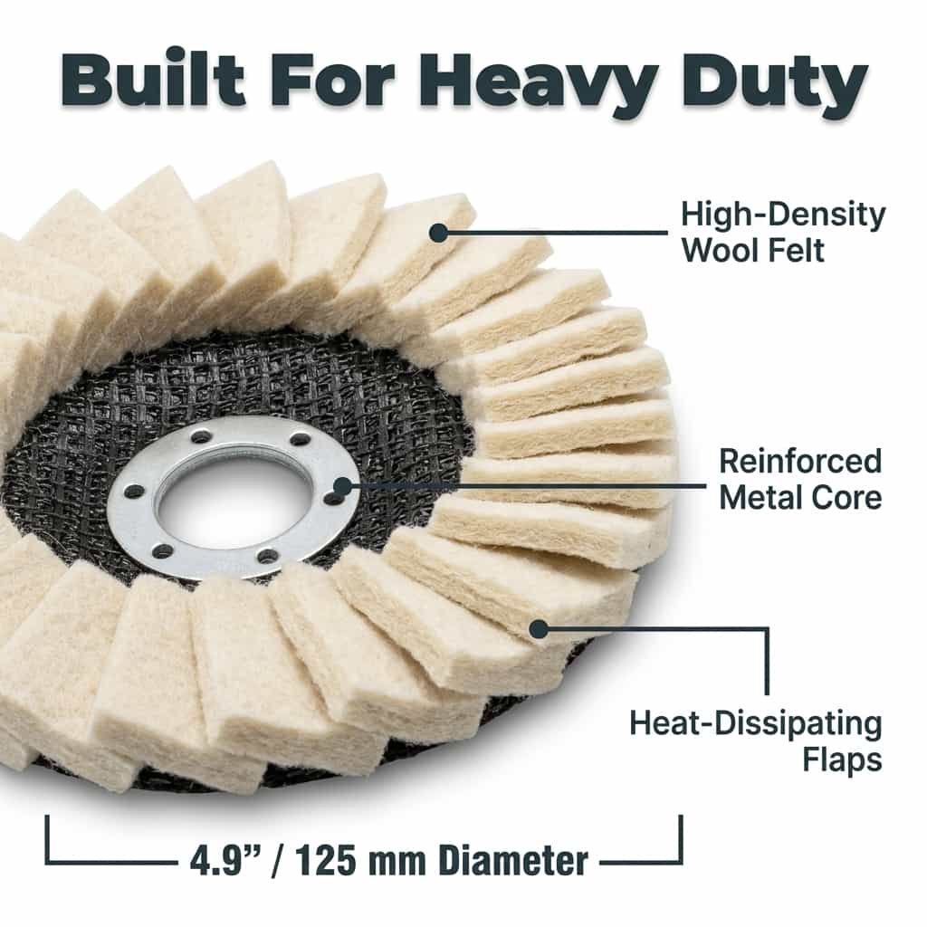 Wool Polishing Pad - Achieve a Professional Mirror-Like Finish