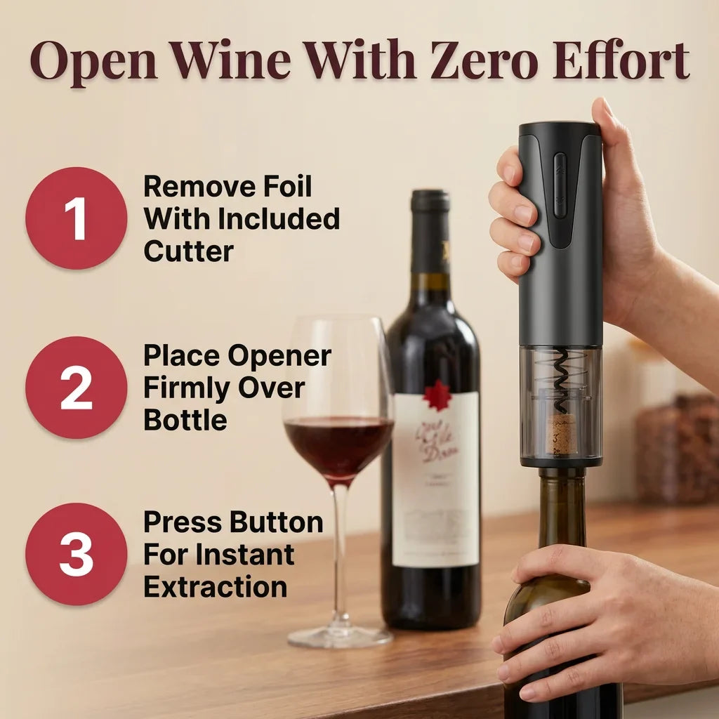 Electric Wine Bottle Opener - One-Touch Wine Opener