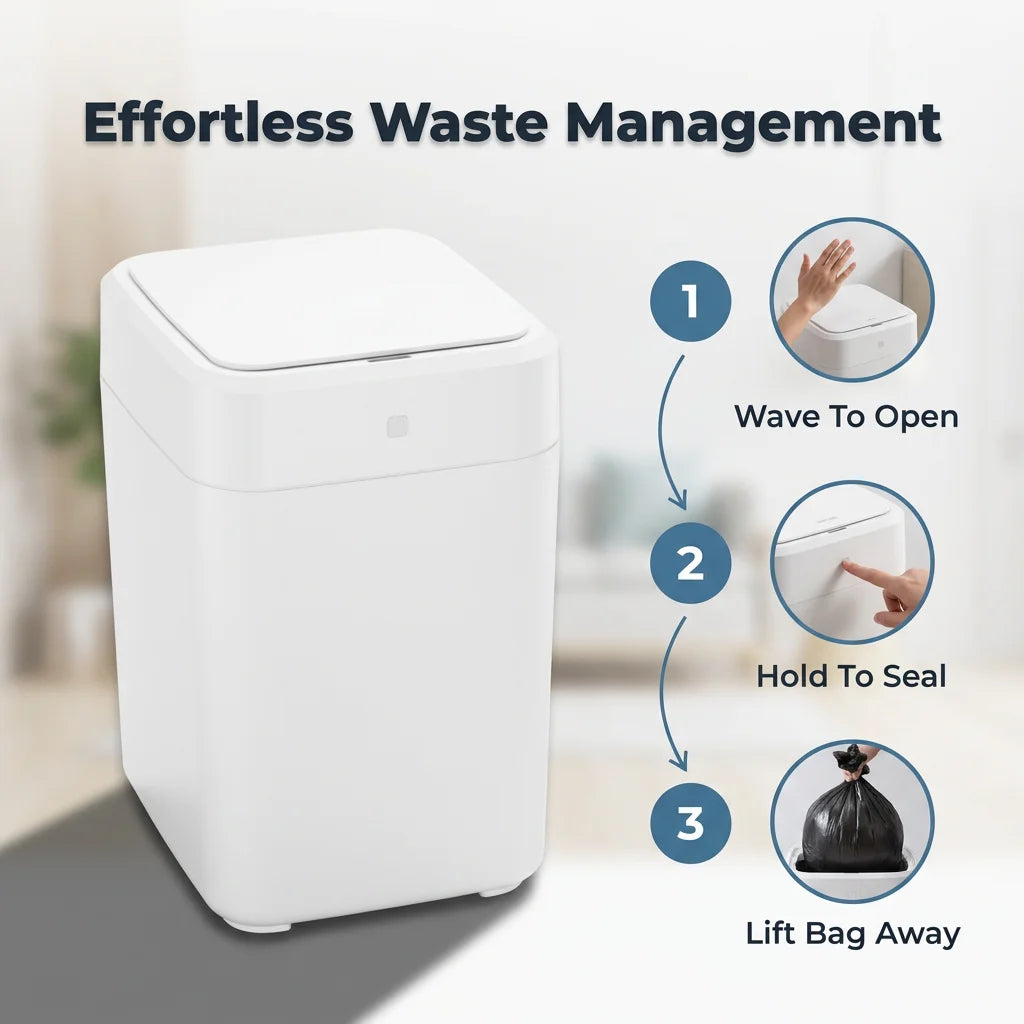 CleanGuard™ - Touchless Smart Trash Can