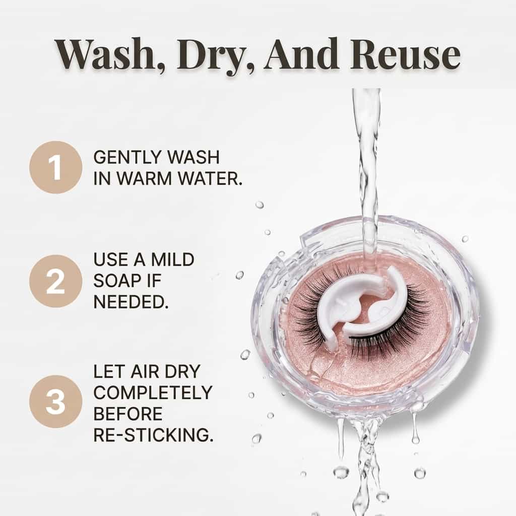 Reusable Self-Adhesive Lashes – Washable & Reusable