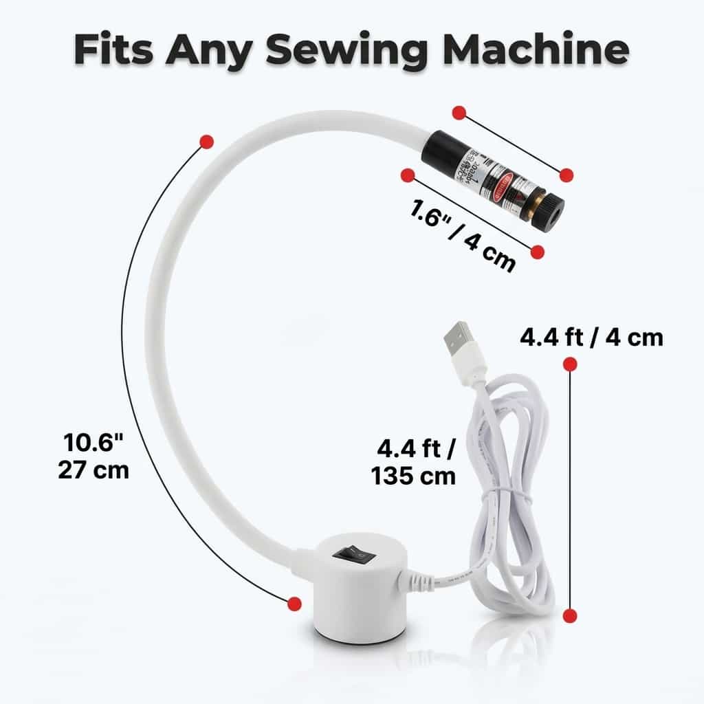 Magnetic Sewing Laser - Perfect straight stitches every time