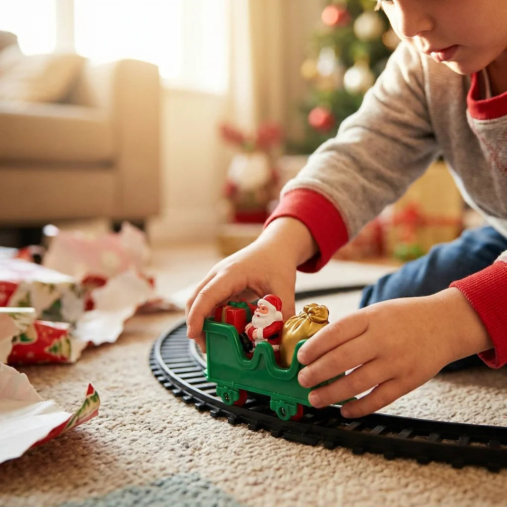 SantaRail™ - Festive Christmas Toy Train Set for Holiday Play