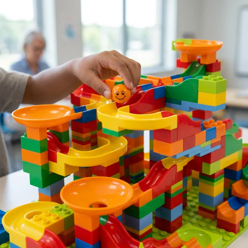 FunBlock™ - Customizable Marble Race Maze Toy, 84-504pc
