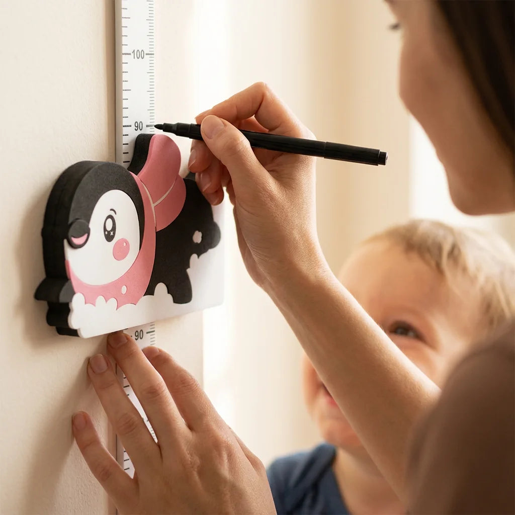 TallTrack™ - Magnetic Wall Height Chart with Six Playful Character Designs
