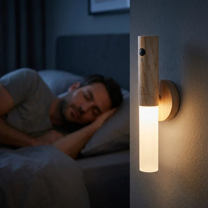 Smart Wooden Night Light | Motion Sensor Night Light