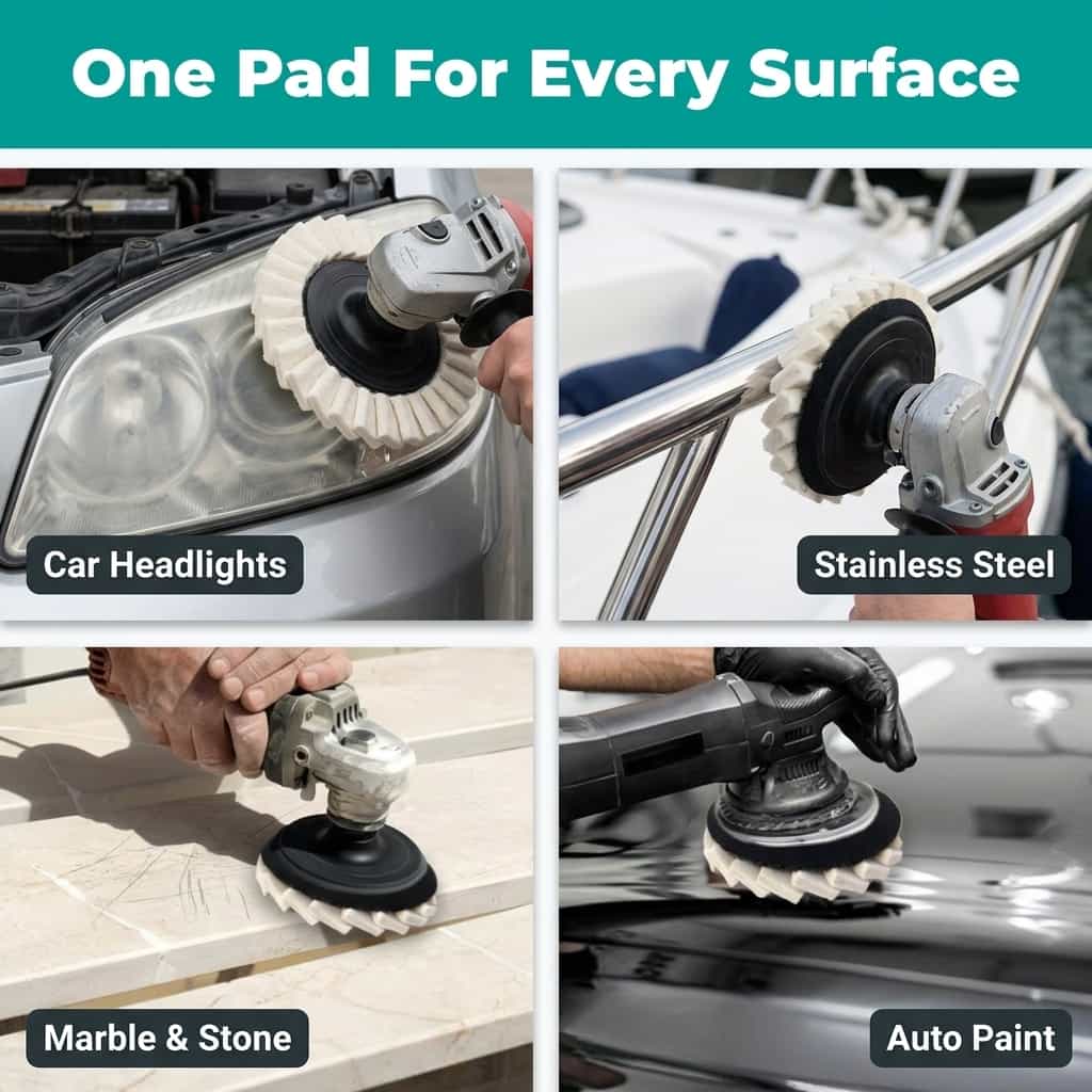 Wool Polishing Pad - Achieve a Professional Mirror-Like Finish