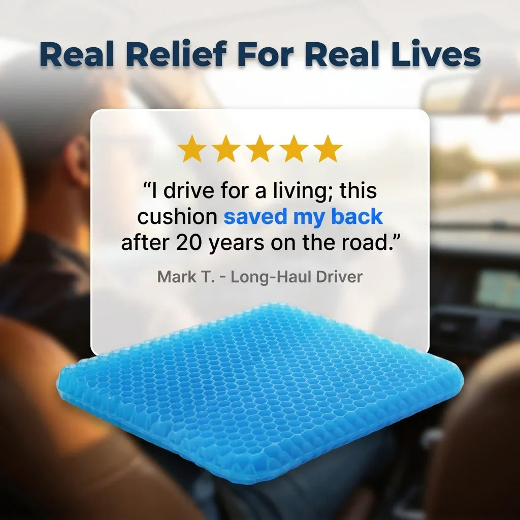 CoolGel™ - Medical-Grade Gel Seat Cushion