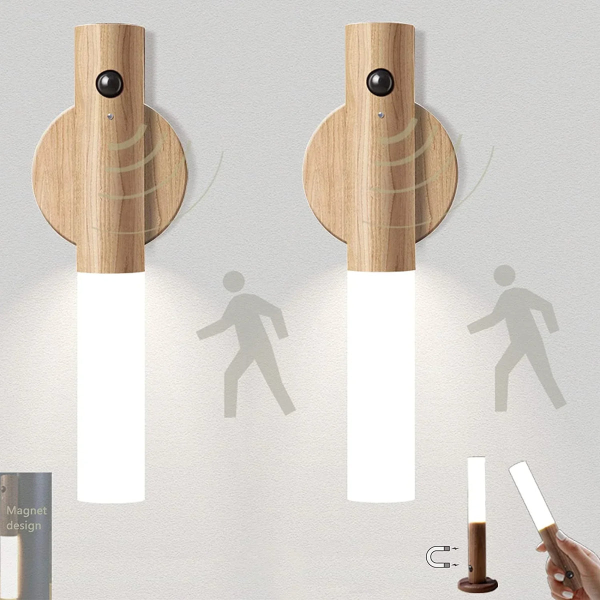 Smart Wooden Night Light | Motion Sensor Night Light