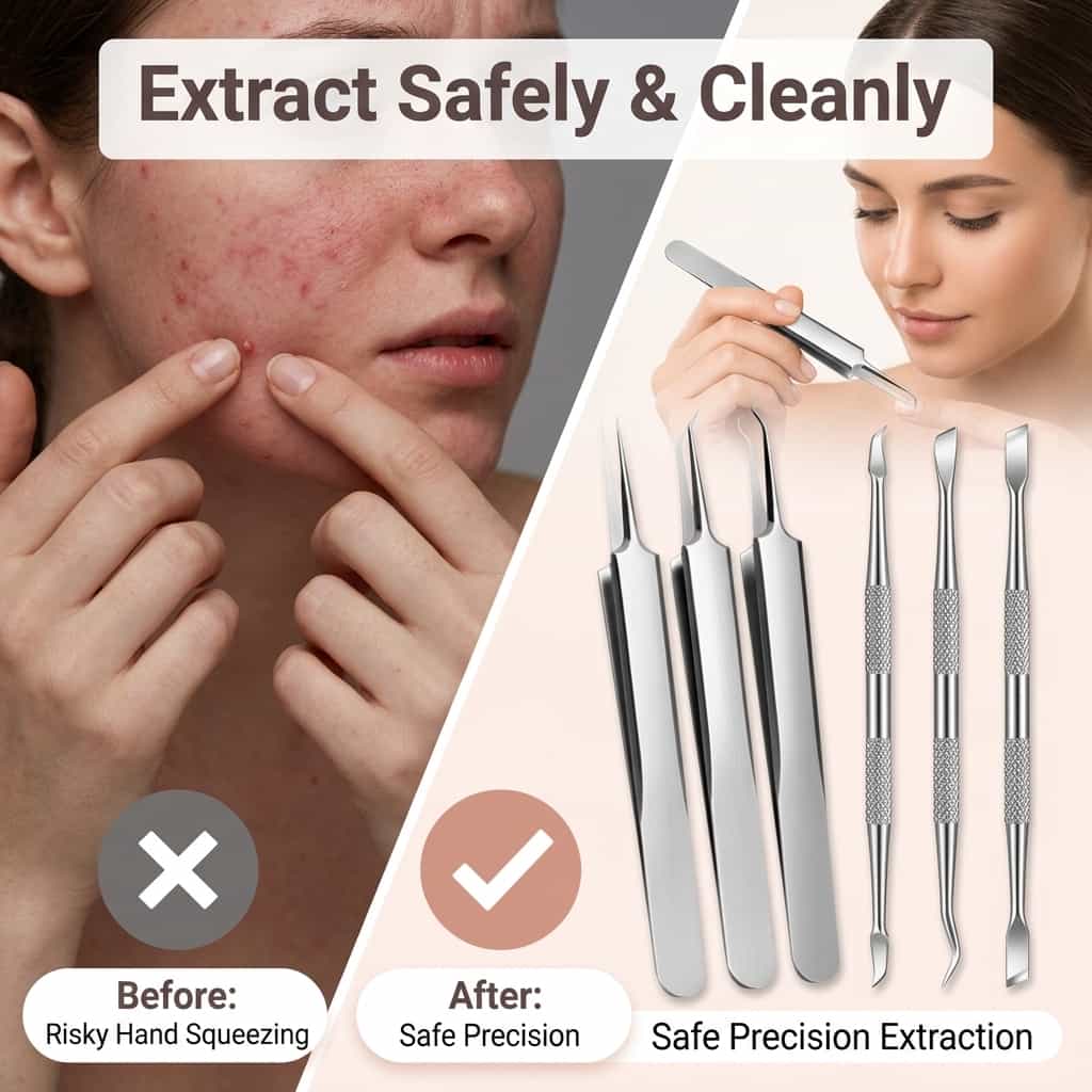Stainless Blackhead Remover Kit - Hygienic Pore Care