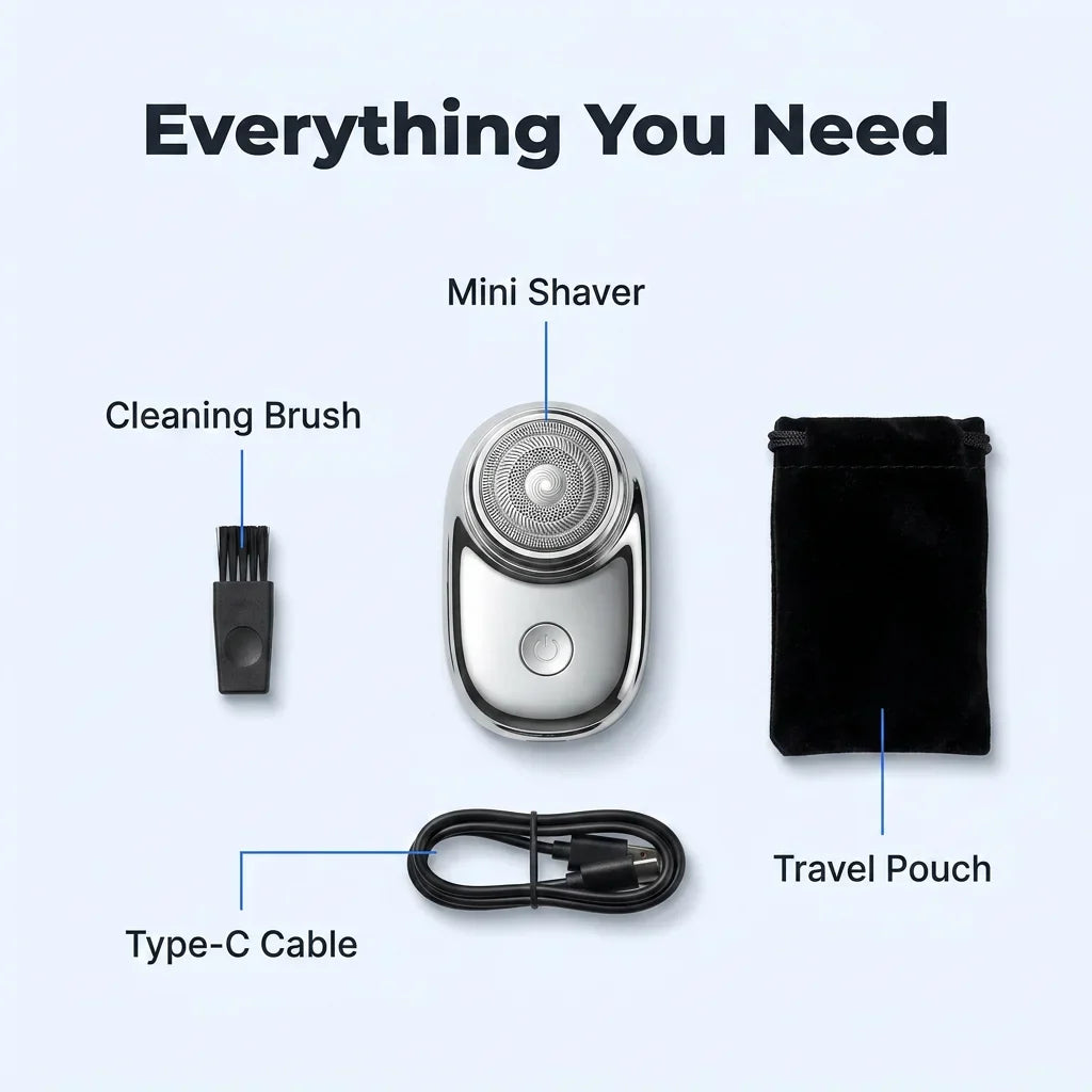 Portable Mini Electric Shaver - Compact Pocket Grooming