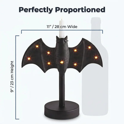 BatGlow™ - Hand-Painted Gothic Tin Candle Holder