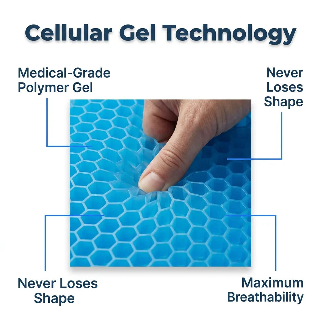 CoolGel™ - Medical-Grade Gel Seat Cushion