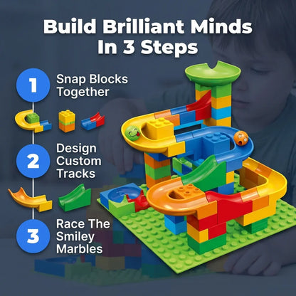FunBlock™ - Customizable Marble Race Maze Toy, 84-504pc
