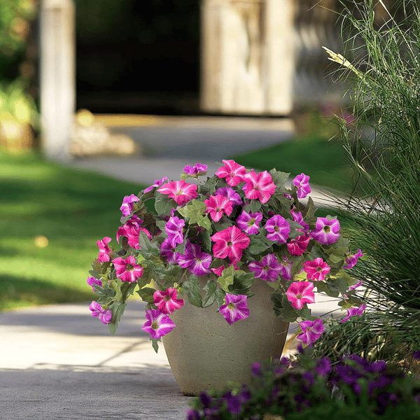 Lifelike Artificial Petunias - Weatherproof Floral Display