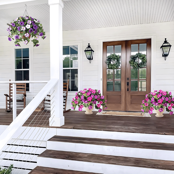 Lifelike Artificial Petunias - Weatherproof Floral Display