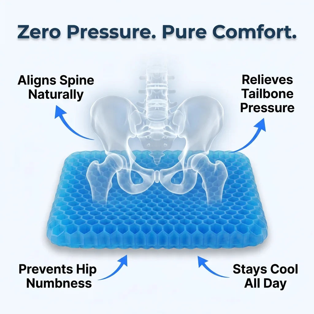 CoolGel™ - Medical-Grade Gel Seat Cushion