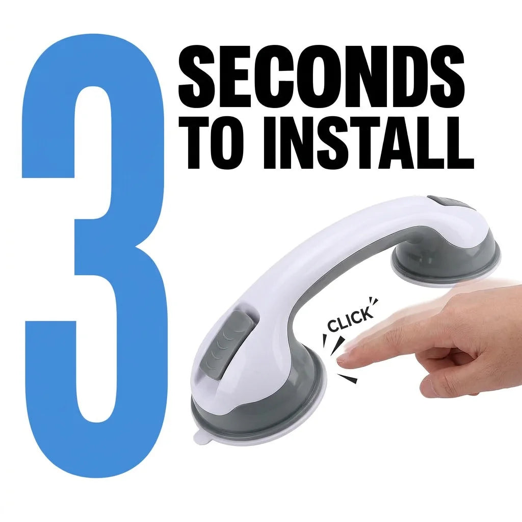 SafeGrip™ - Portable suction grab bar for instant bathroom safety