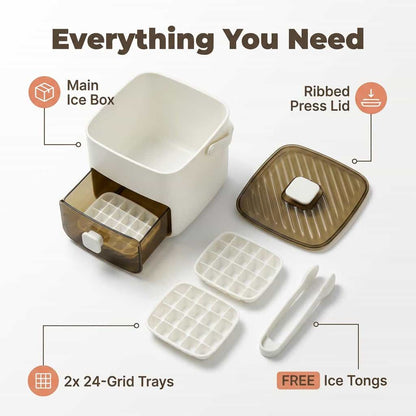 Push Button Ice Box - Mess-Free, Odor-Proof Storage