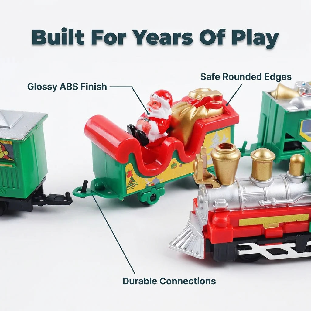 SantaRail™ - Festive Christmas Toy Train Set for Holiday Play