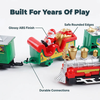 SantaRail™ - Festive Christmas Toy Train Set for Holiday Play