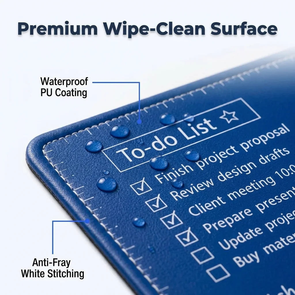 WipeMat™ - Double-Sided Reusable Desk Writing Surface