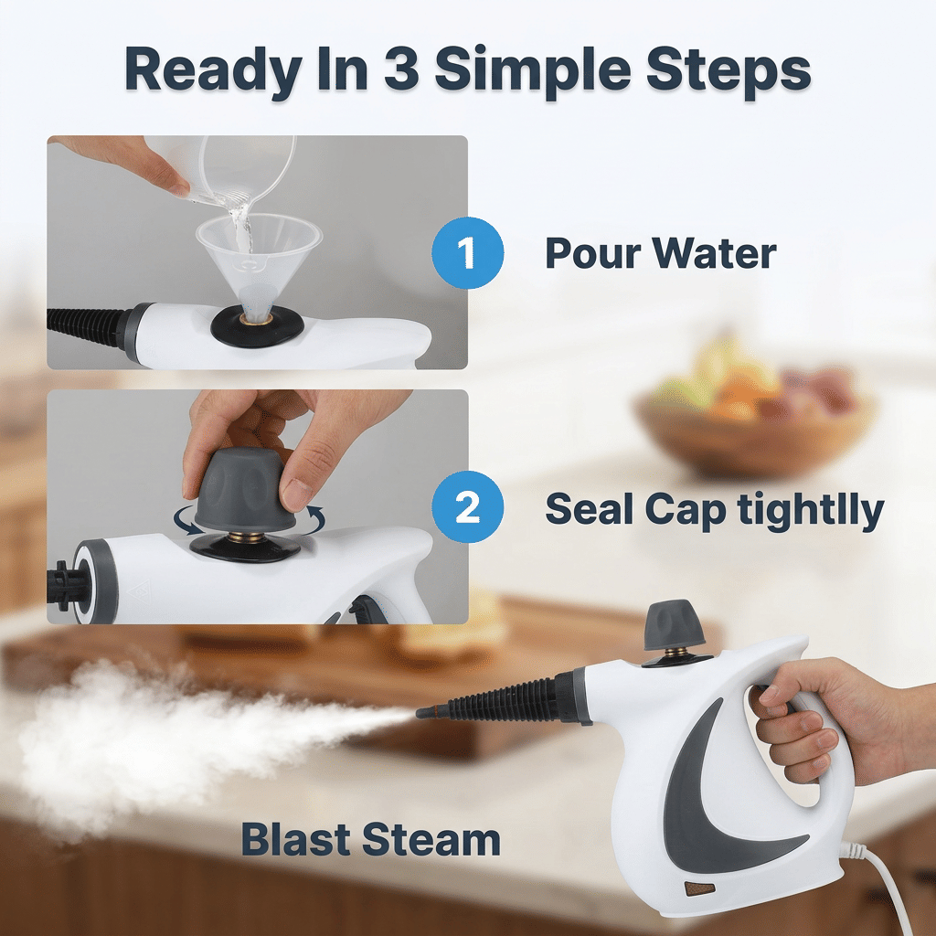 Multipurpose Steam Cleaner - Professional Degreasing Power