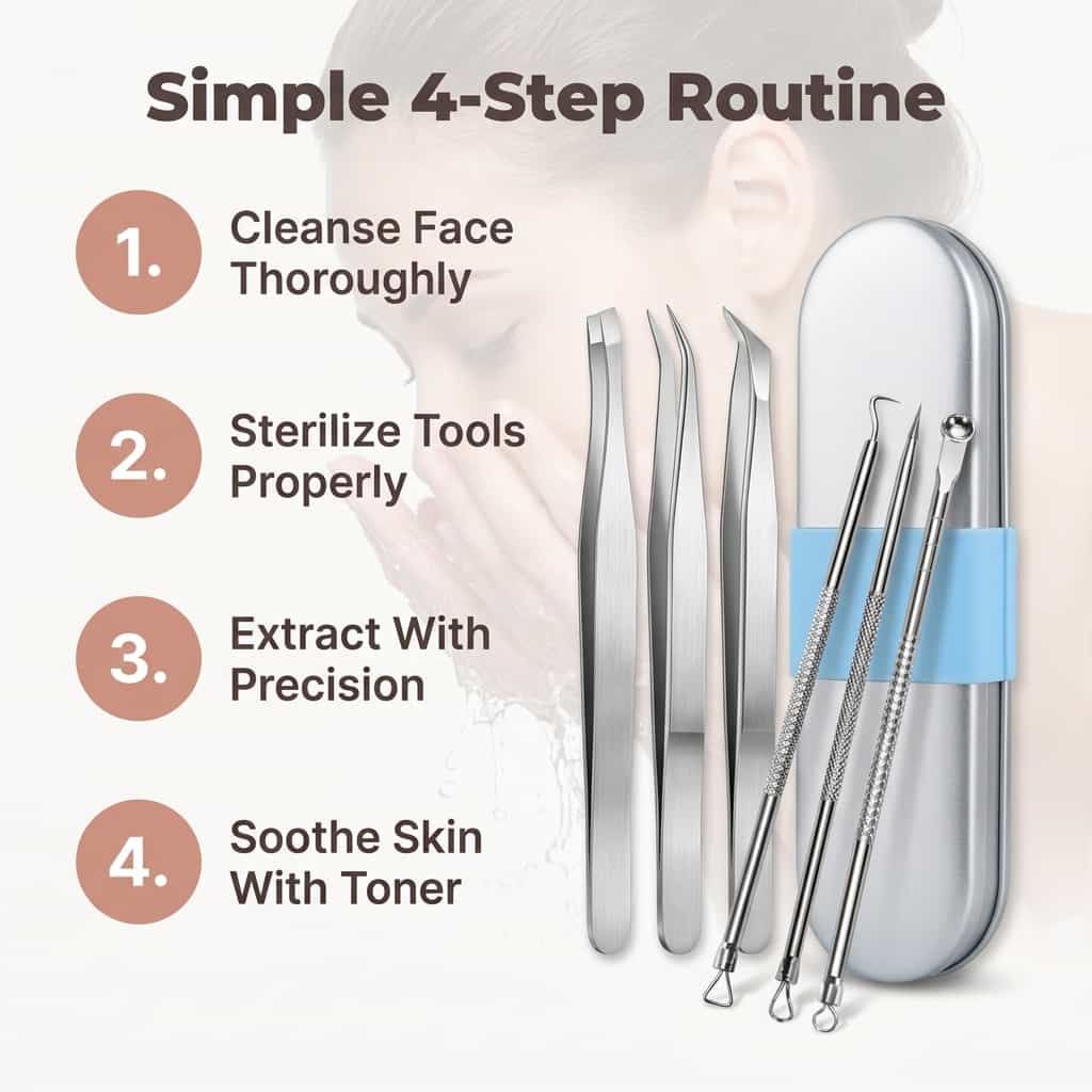 Stainless Blackhead Remover Kit - Hygienic Pore Care