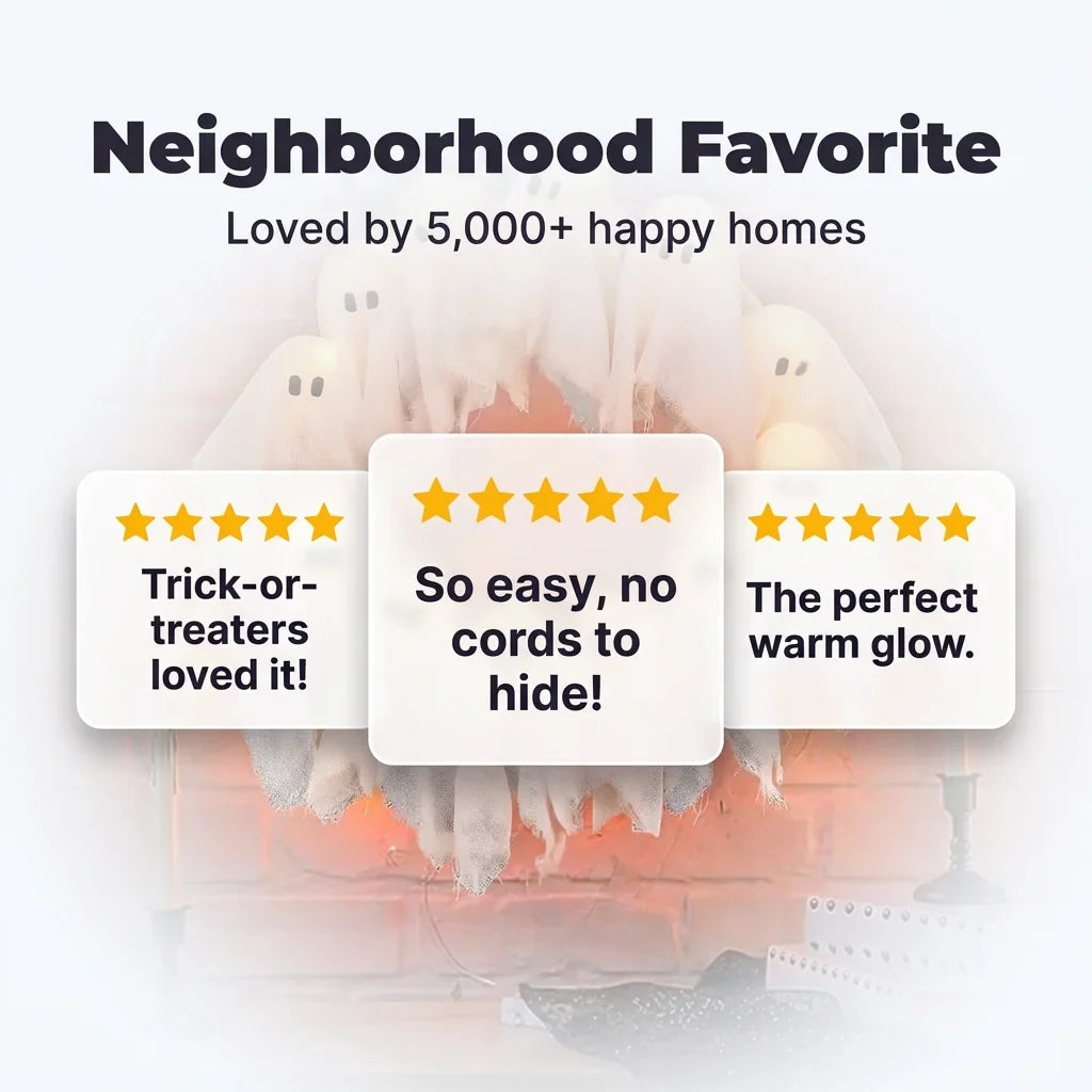 BooLight™ - Enchanting LED Halloween Ghost Wreath