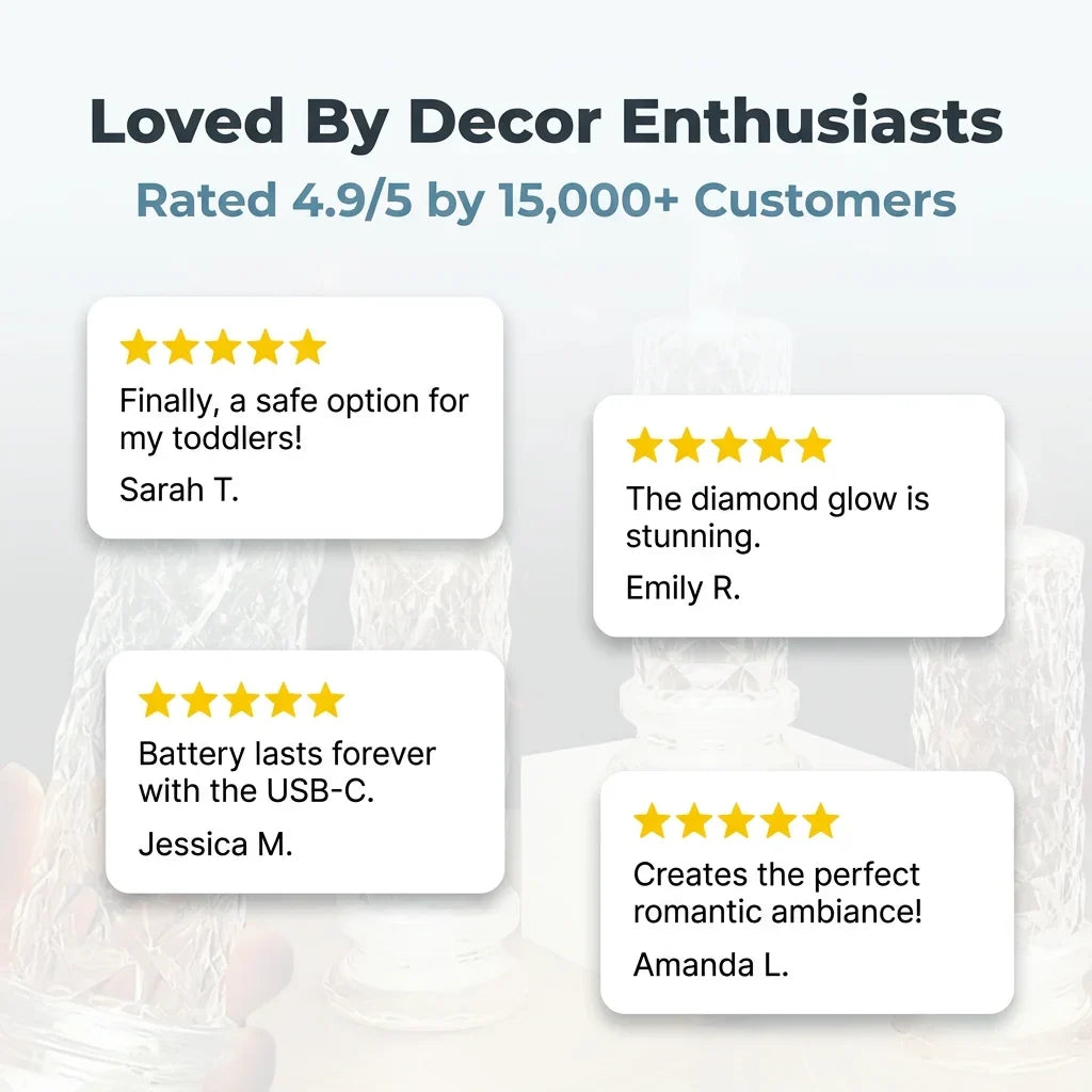 CrystalShine™ - Battery-Operated Glitter Candle Lights