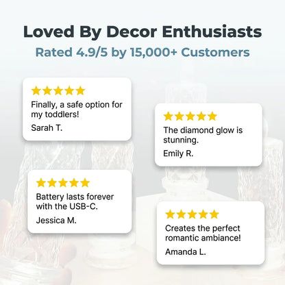 CrystalShine™ - Battery-Operated Glitter Candle Lights