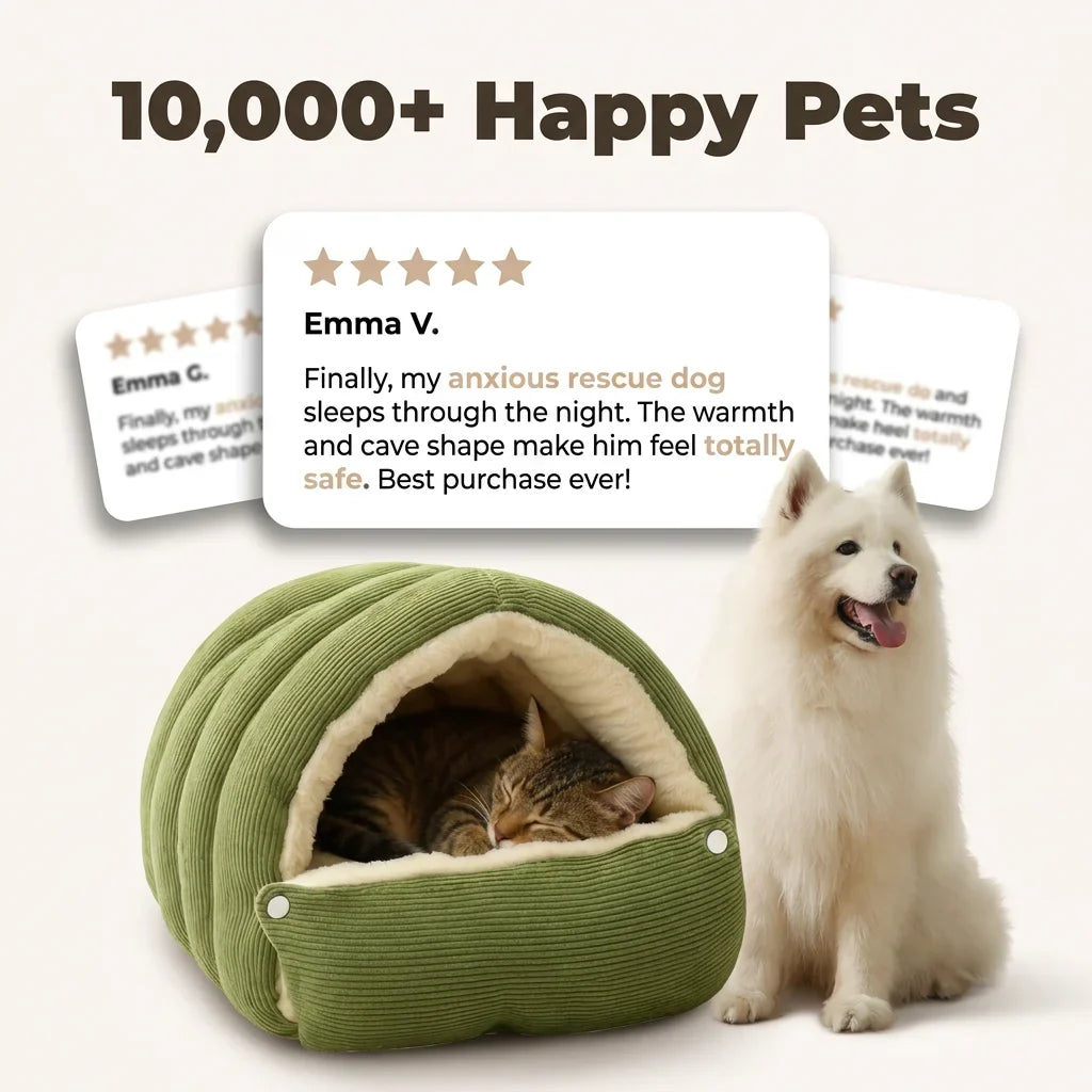 SnuggleNest – Cozy Pet Cave Deluxe