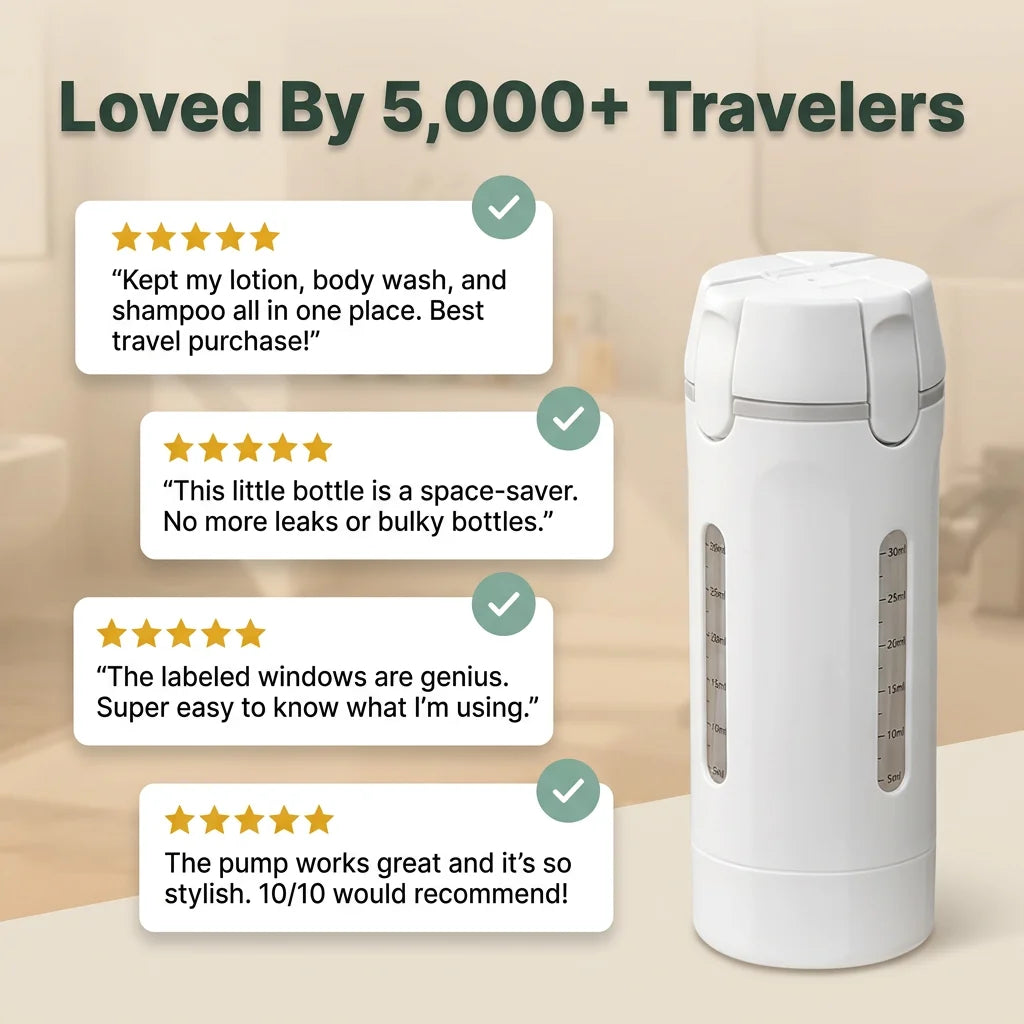 TravelFit™ - Leakproof 4-in-1 Toiletry Dispenser