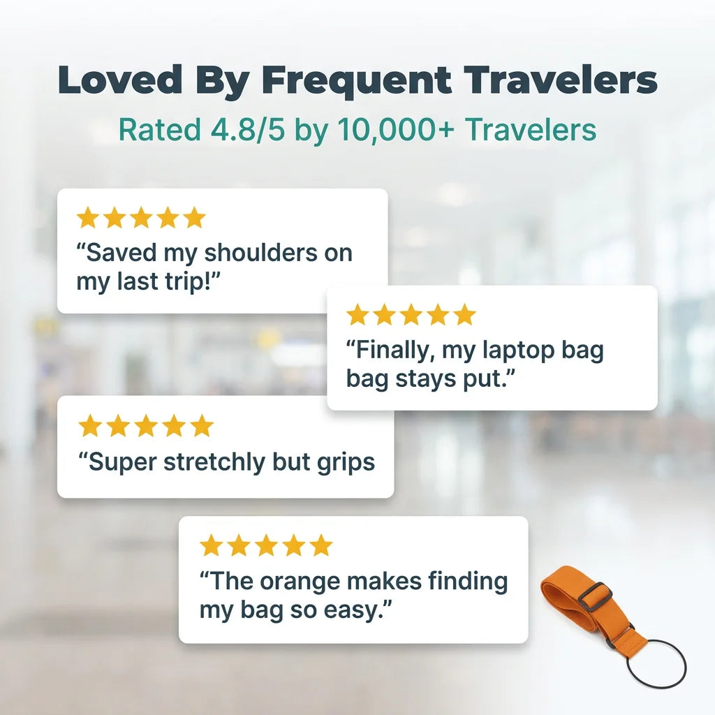 Adjustable Luggage Connector - Hands-Free Luggage Strap