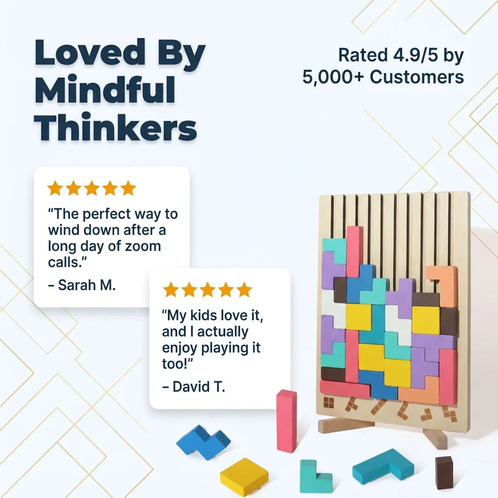 FocusBlock™ - Sustainable Wooden Stacking Game