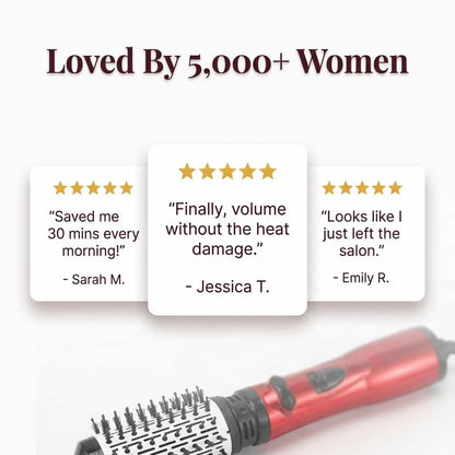 3-in-1 Rotating Hair Styler - Salon quality blowouts in seconds