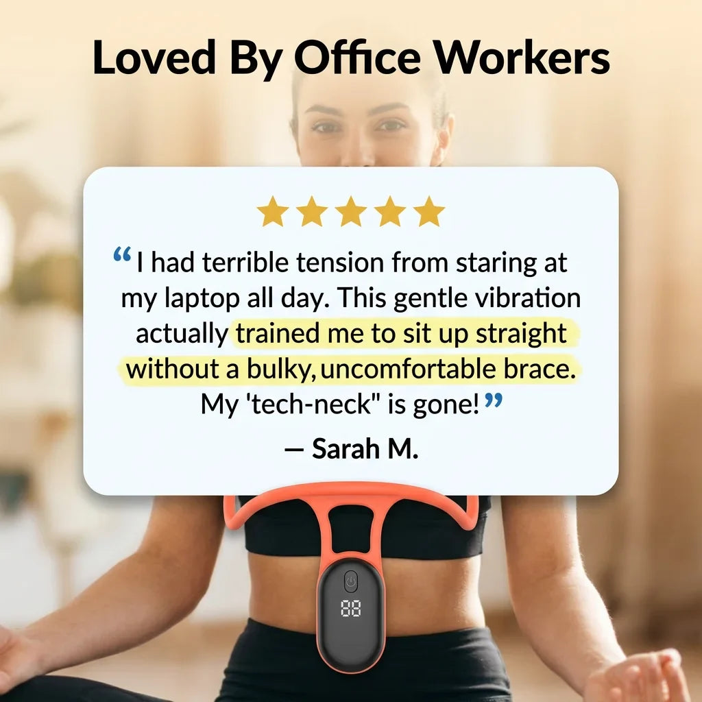 NeckSoothe™ - Smart vibration posture corrector for spinal alignment