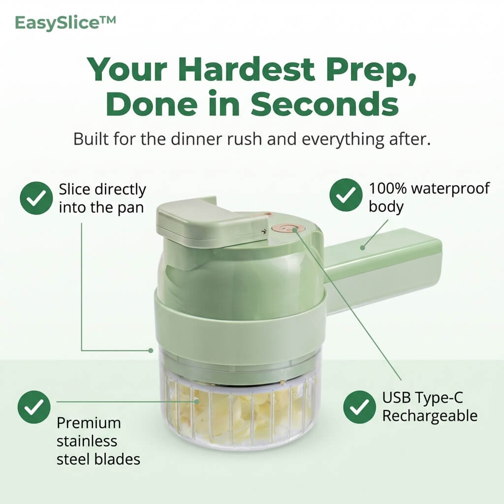 EasySlice™ - Turn Kitchen Chaos into Effortless Meals in Minutes