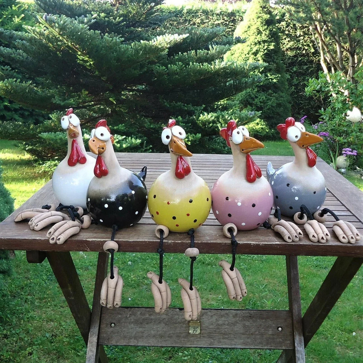 YardChick™ - Charming Resin Garden Accents, 5 Colors