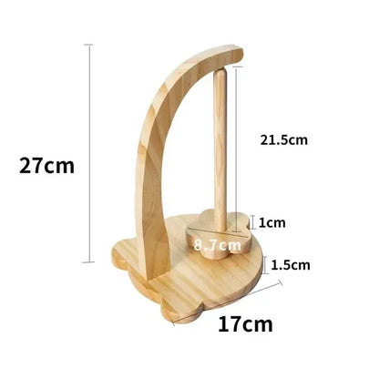 Wooden Yarn Holder Spinning Knitting Tools Crochet Yarn Holder Rotating Magnetic Thread Spool Wool Ball Winder Rotation Spinner