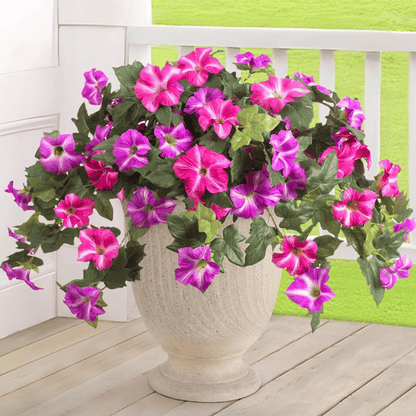 Lifelike Artificial Petunias - Weatherproof Floral Display