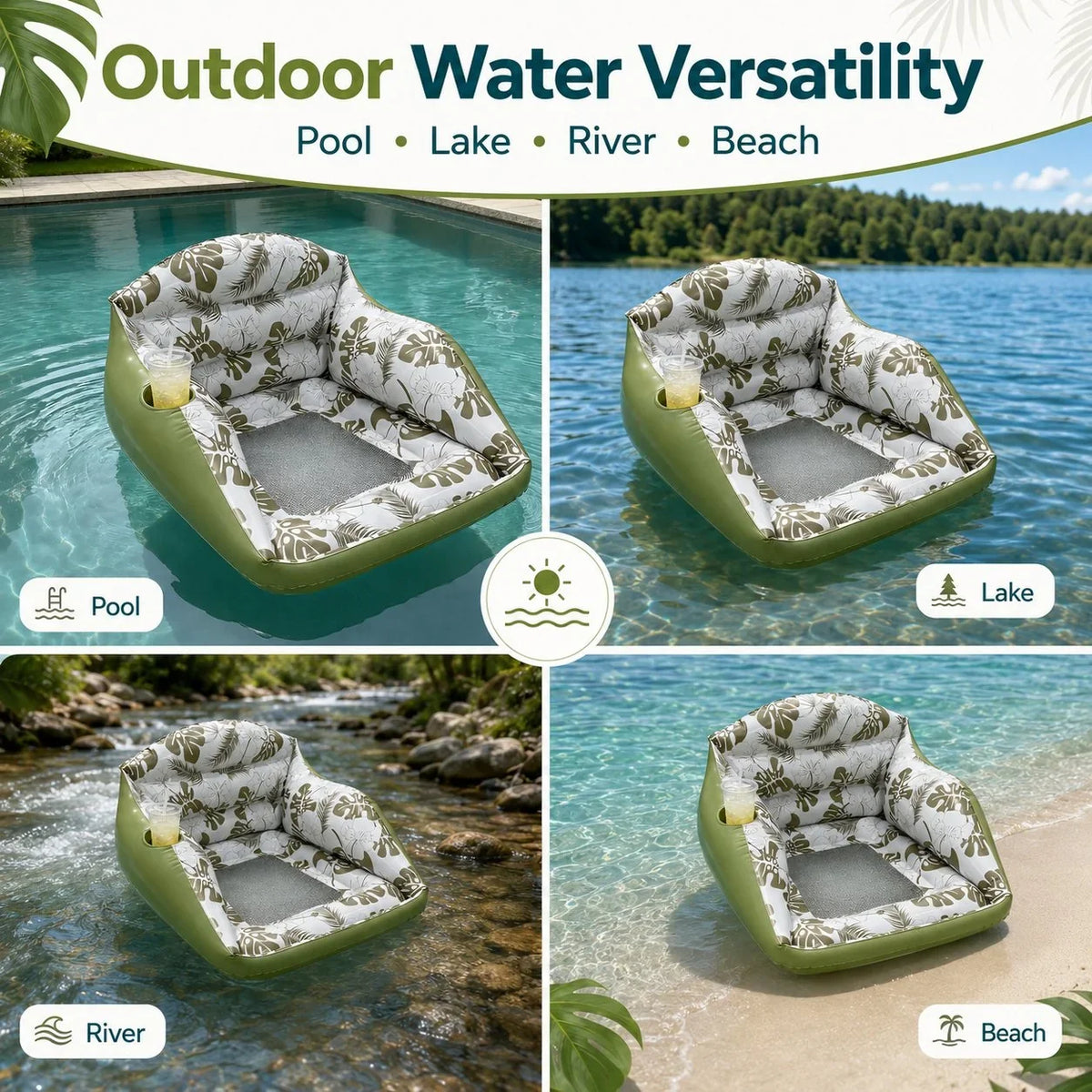 FlexFloat™ - 3-in-1 Ergonomic Pool Lounge