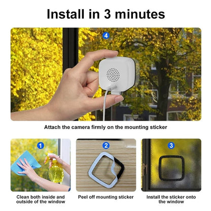 Smart 2K Window Security Camera - Ultra-HD Night Vision