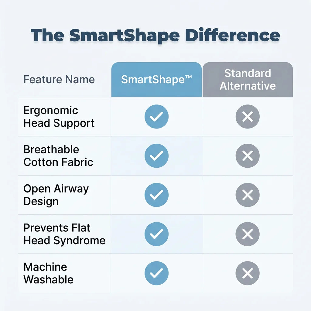SmartShape™ - Ergonomic support pillow for car seats and strollers