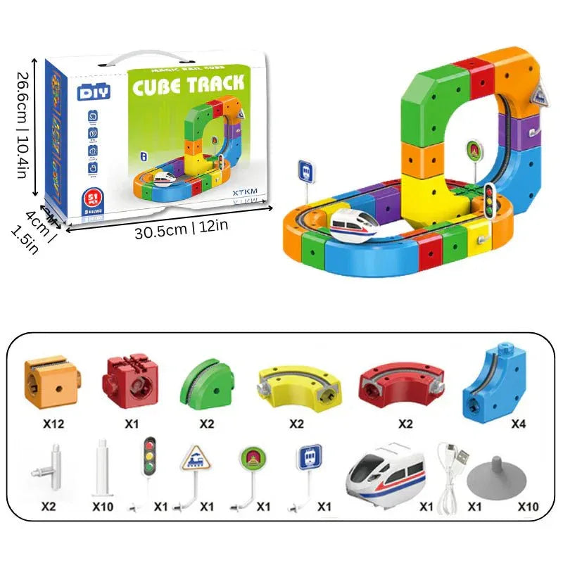 BuildLoop™ DIY Magnetic Train Track Set – Creative and active